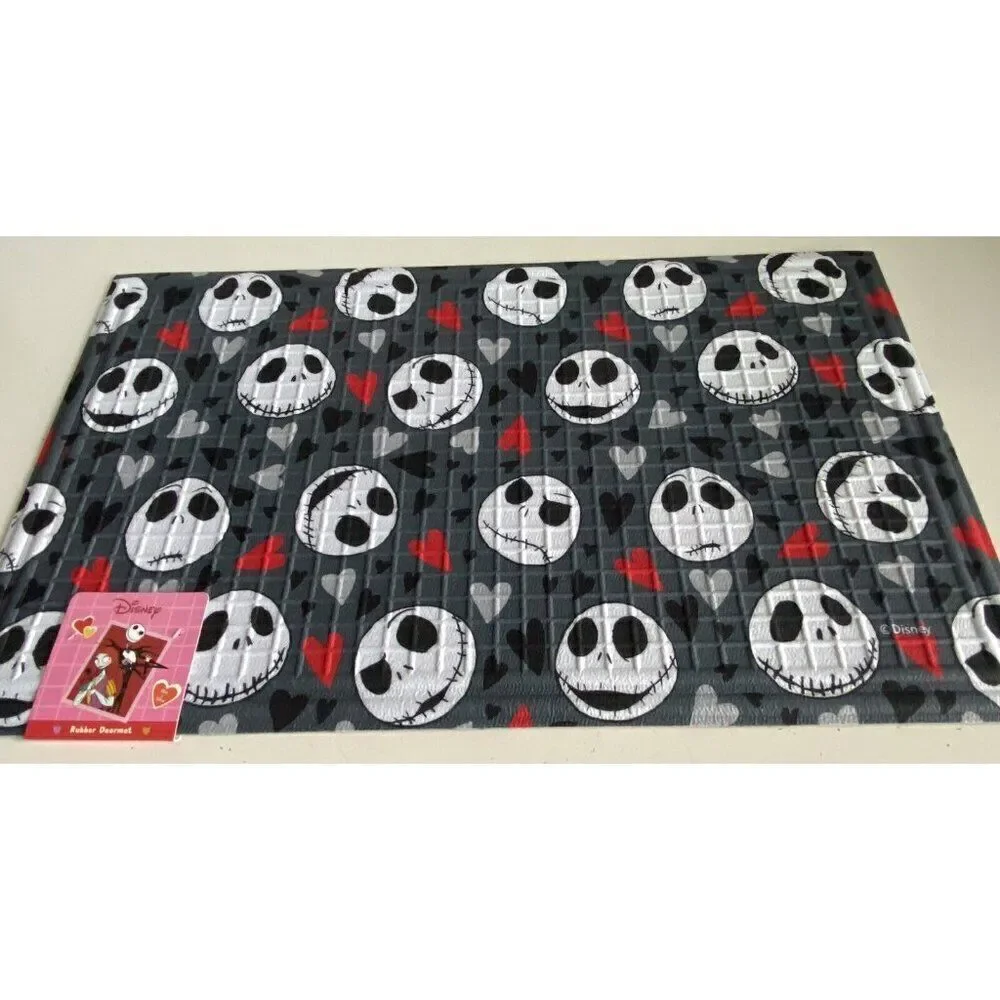 Nightmare Before Christmas Jack Skellington Valentines Rubber Outdoor Mat 18x30”